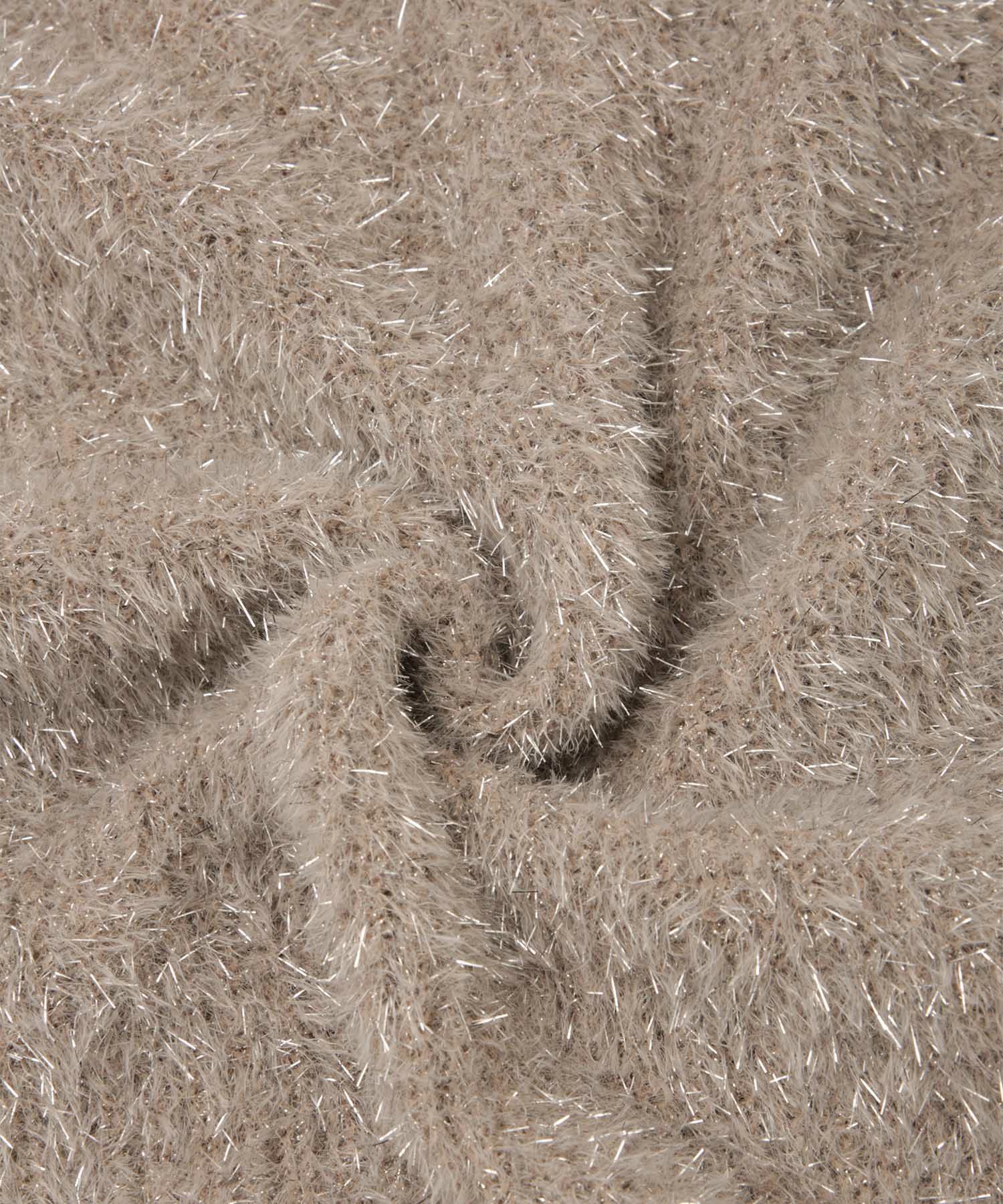 ラメシャギー ニット カーディガン トップス レディース 秋 冬 長袖 洗濯 おしゃれ オフィス 可愛い きれいめ 大人 セットアップ シルバー グレージュ ブラック M