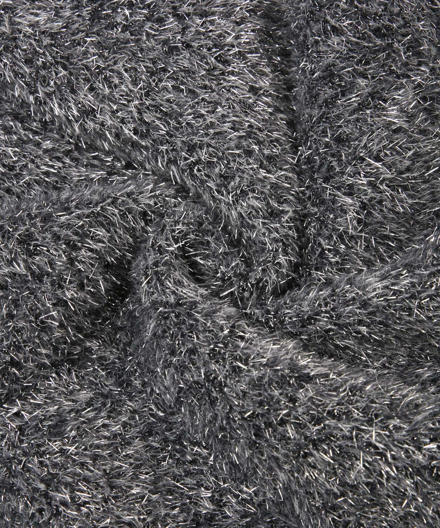 ラメシャギー ニット スカート 秋 冬 ロング ウエストゴム レディース ファッション 着回し 長め 無地 セットアップ シルバー グレージュ ブラック S M