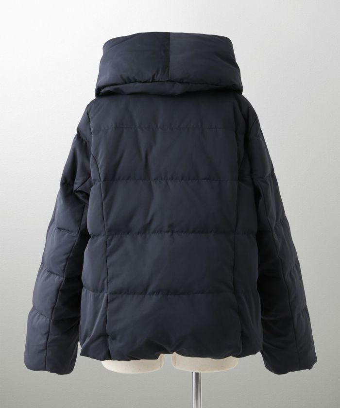 ショート丈 フード付き ダウン コート レディース アウター おしゃれ おすすめ きれいめ ビジネス 可愛い ホワイト グレージュ ネイビー ブラック M