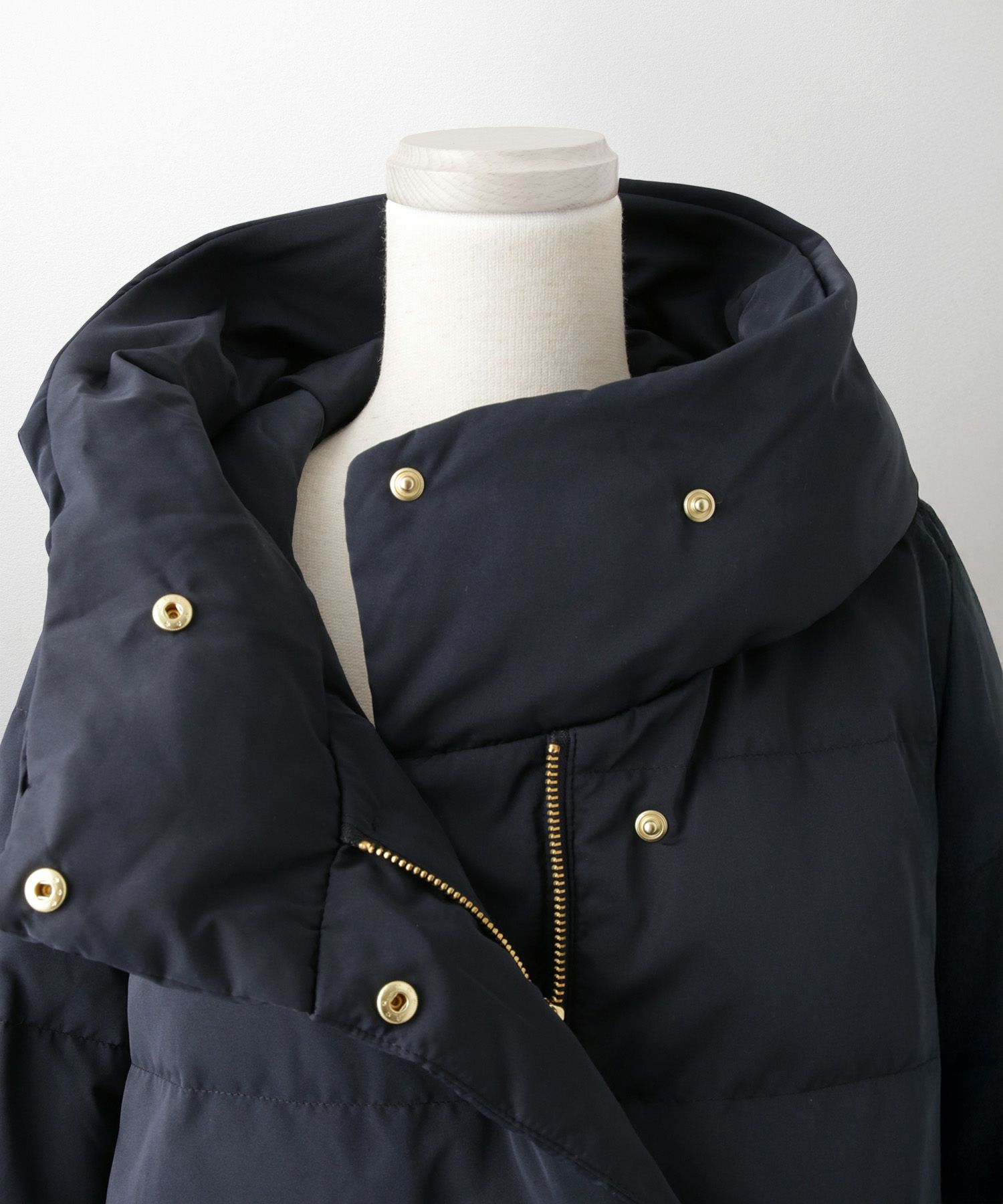 ショート丈 フード付き ダウン コート レディース アウター おしゃれ おすすめ きれいめ ビジネス 可愛い ホワイト グレージュ ネイビー ブラック M