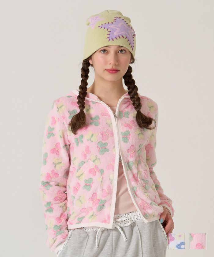 フード付き ジップアップ フリース TINA：JOJUN 全2色｜tnj241-1167【2