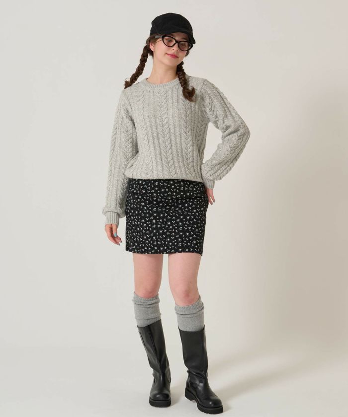 花柄/ミニ/スカート