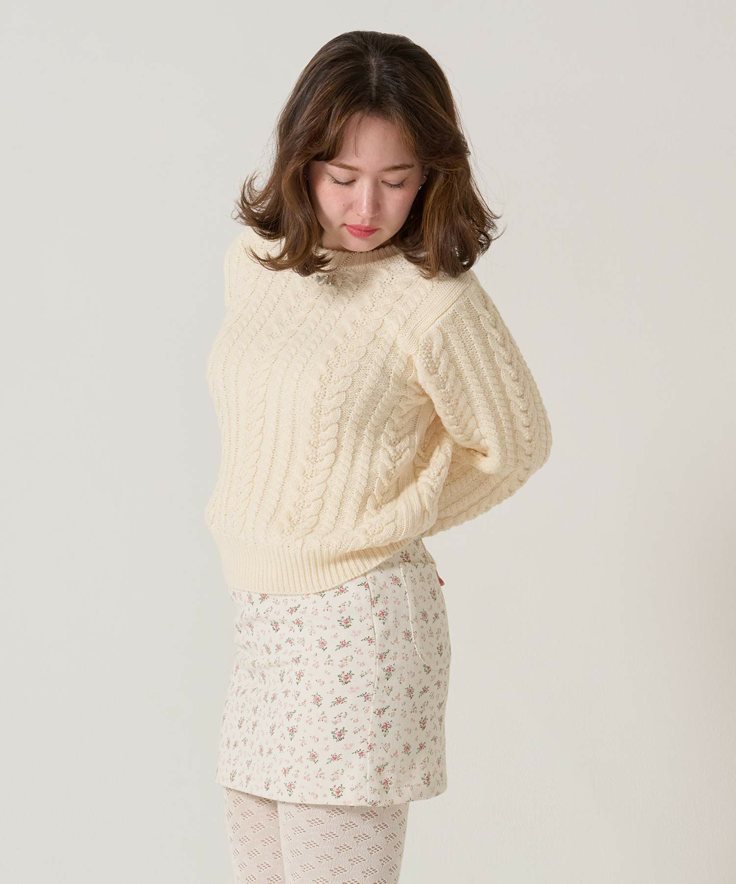 花柄/ミニ/スカート