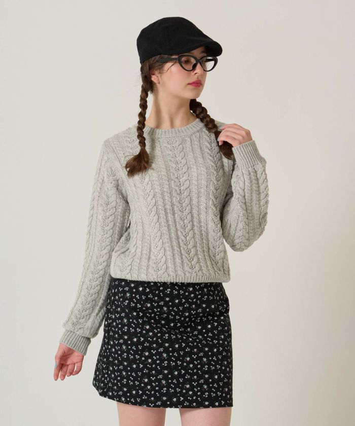 花柄/ミニ/スカート