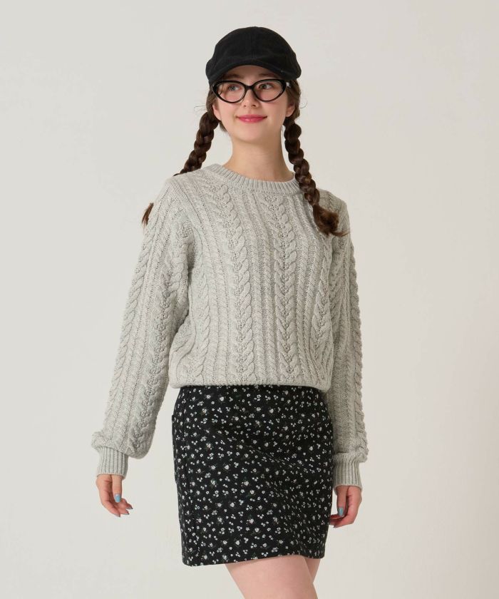 花柄/ミニ/スカート