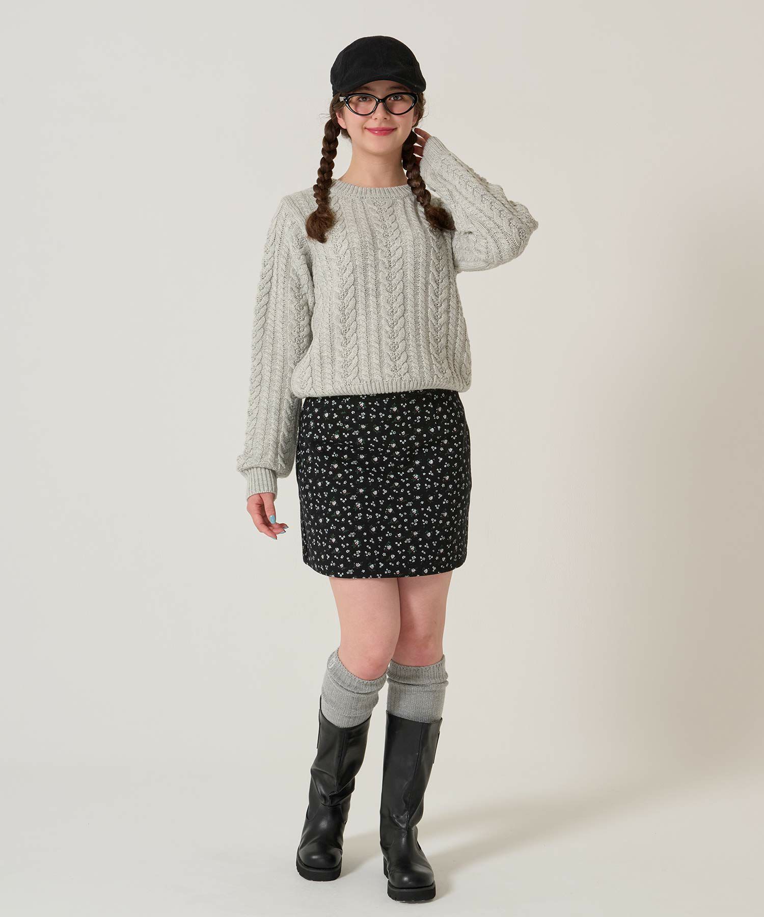 花柄/ミニ/スカート