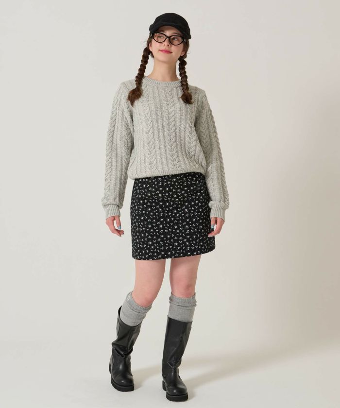 花柄/ミニ/スカート