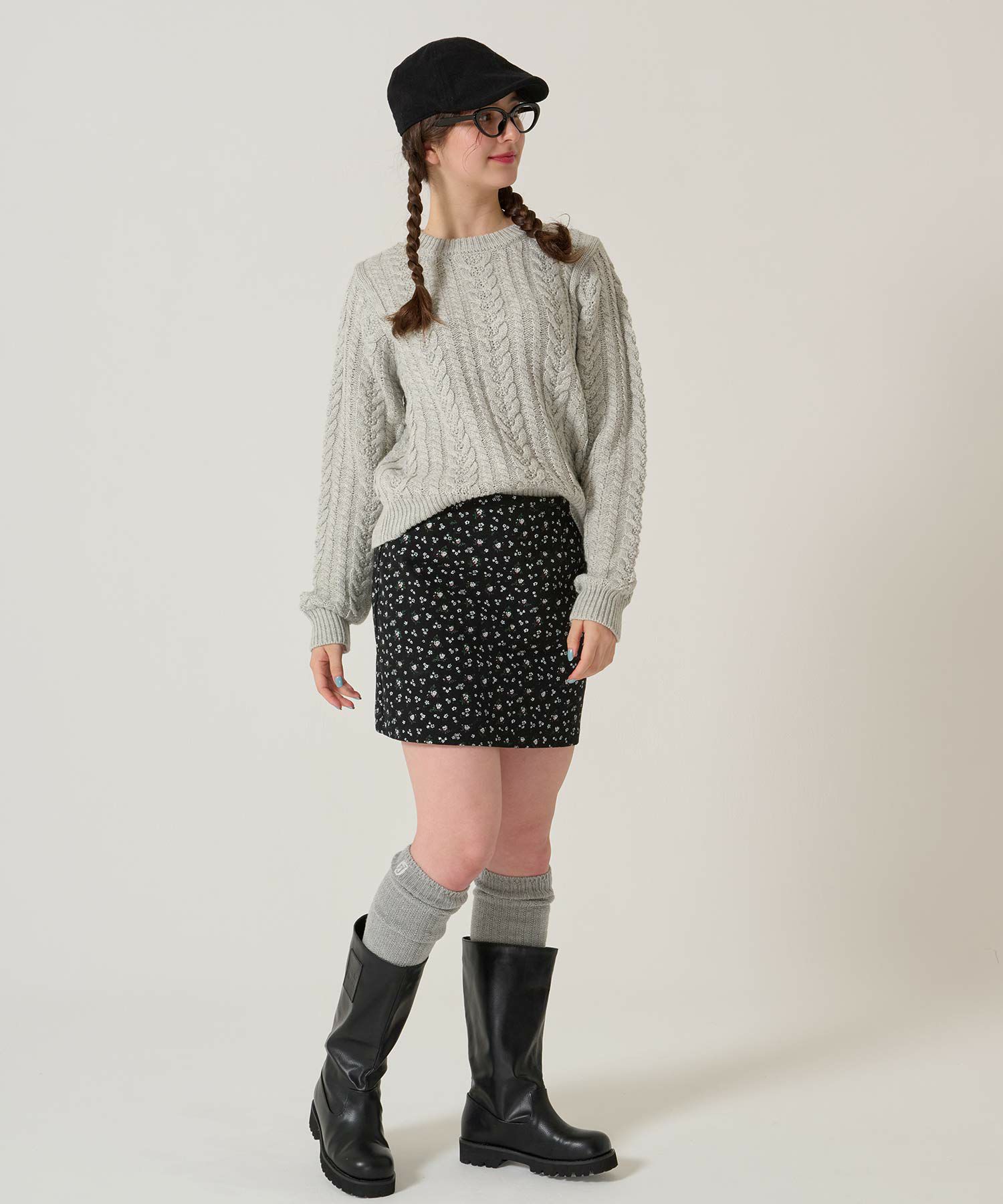 花柄/ミニ/スカート