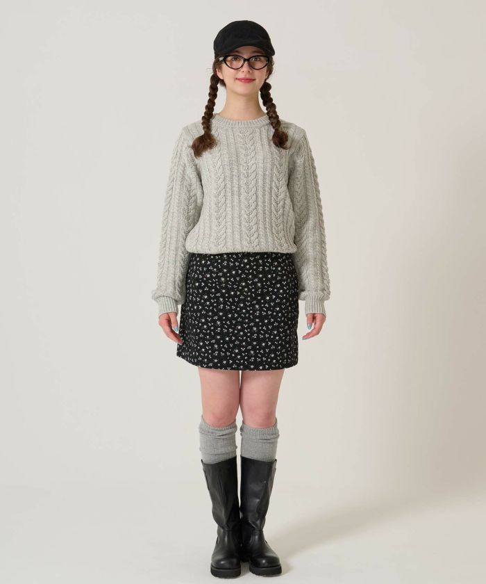 花柄/ミニ/スカート