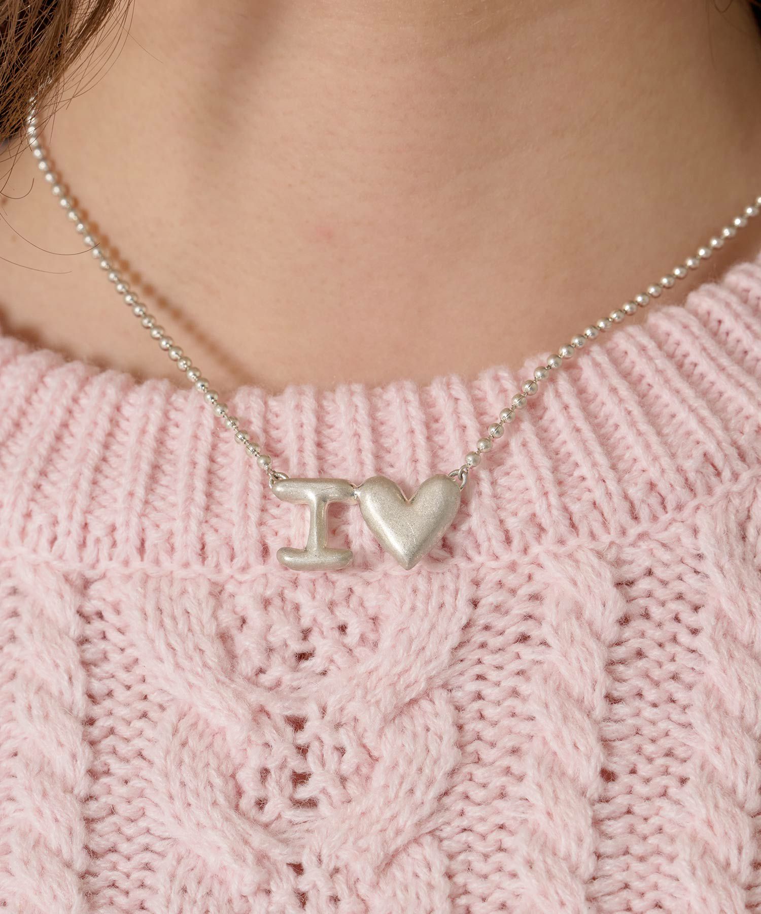 ペア/ネックレス/シルバー/ラブ