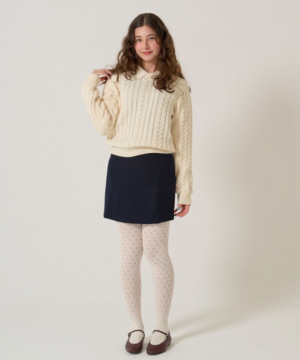 ニット/タイツ/アイボリー