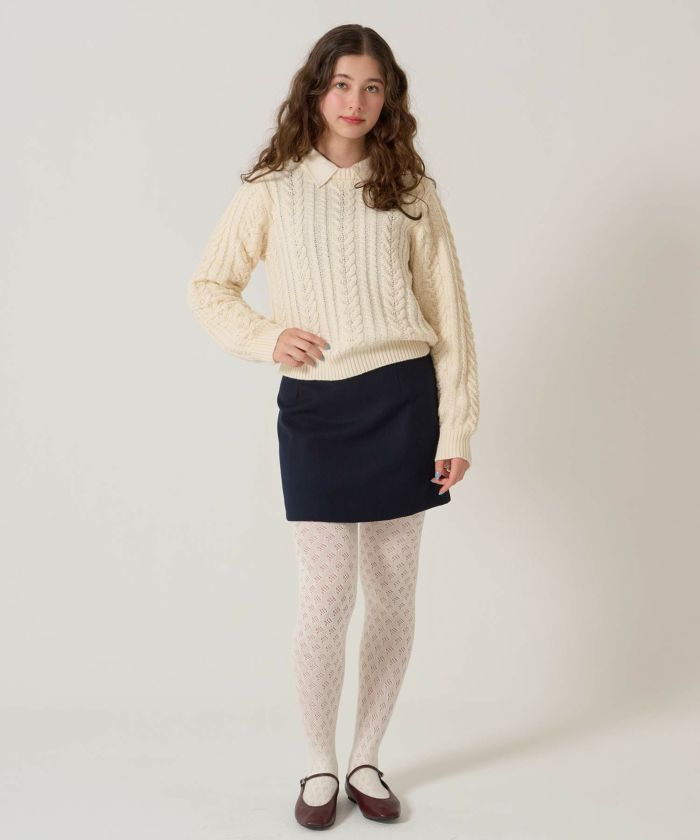 ニット/タイツ/アイボリー