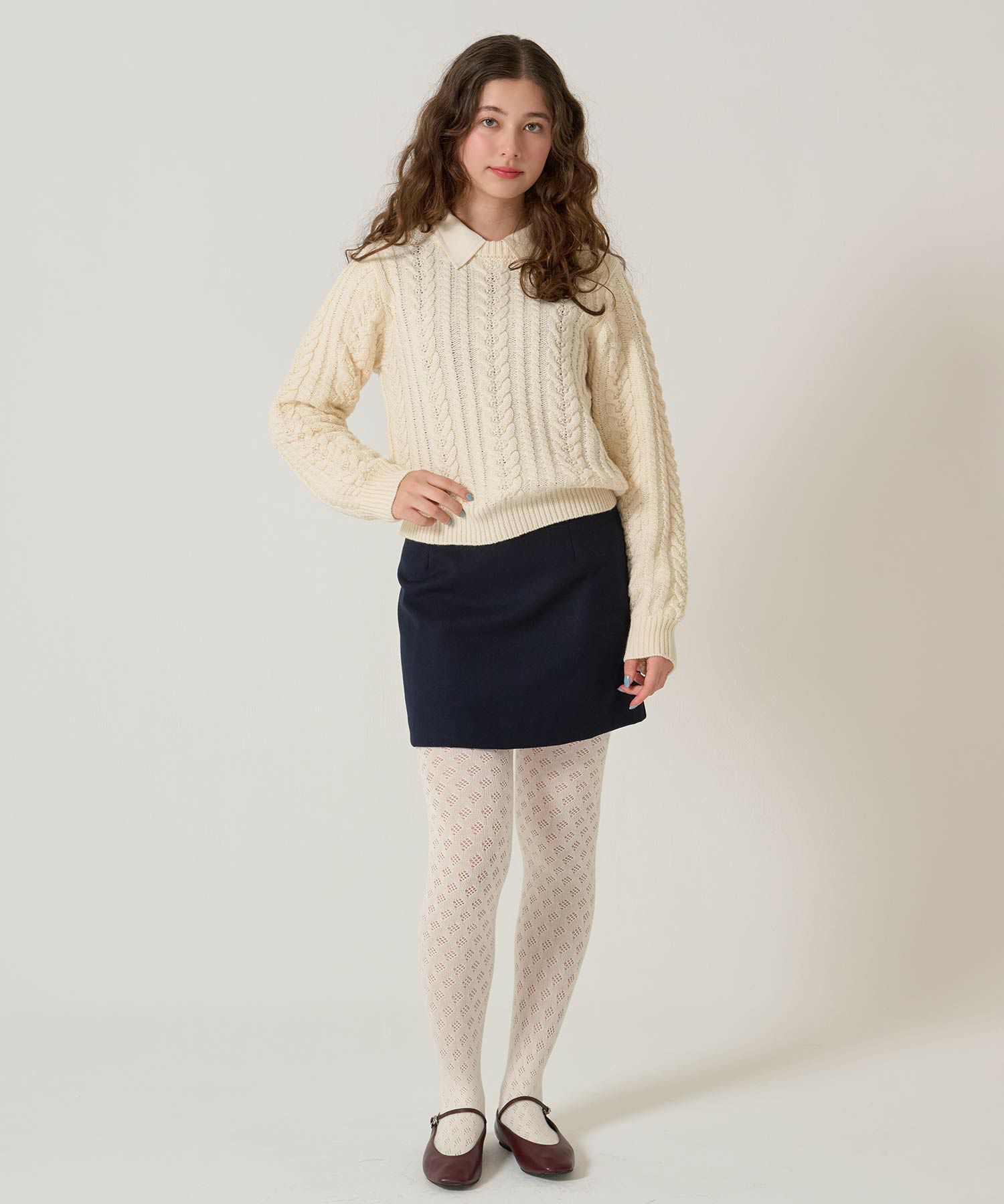 ニット/タイツ/アイボリー