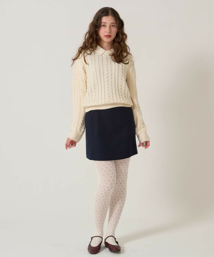 ニット/タイツ/アイボリー