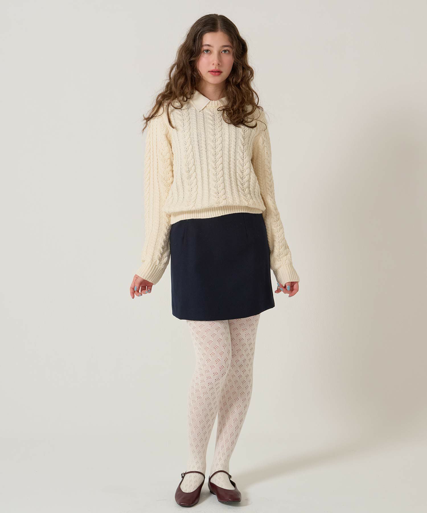 ニット/タイツ/アイボリー