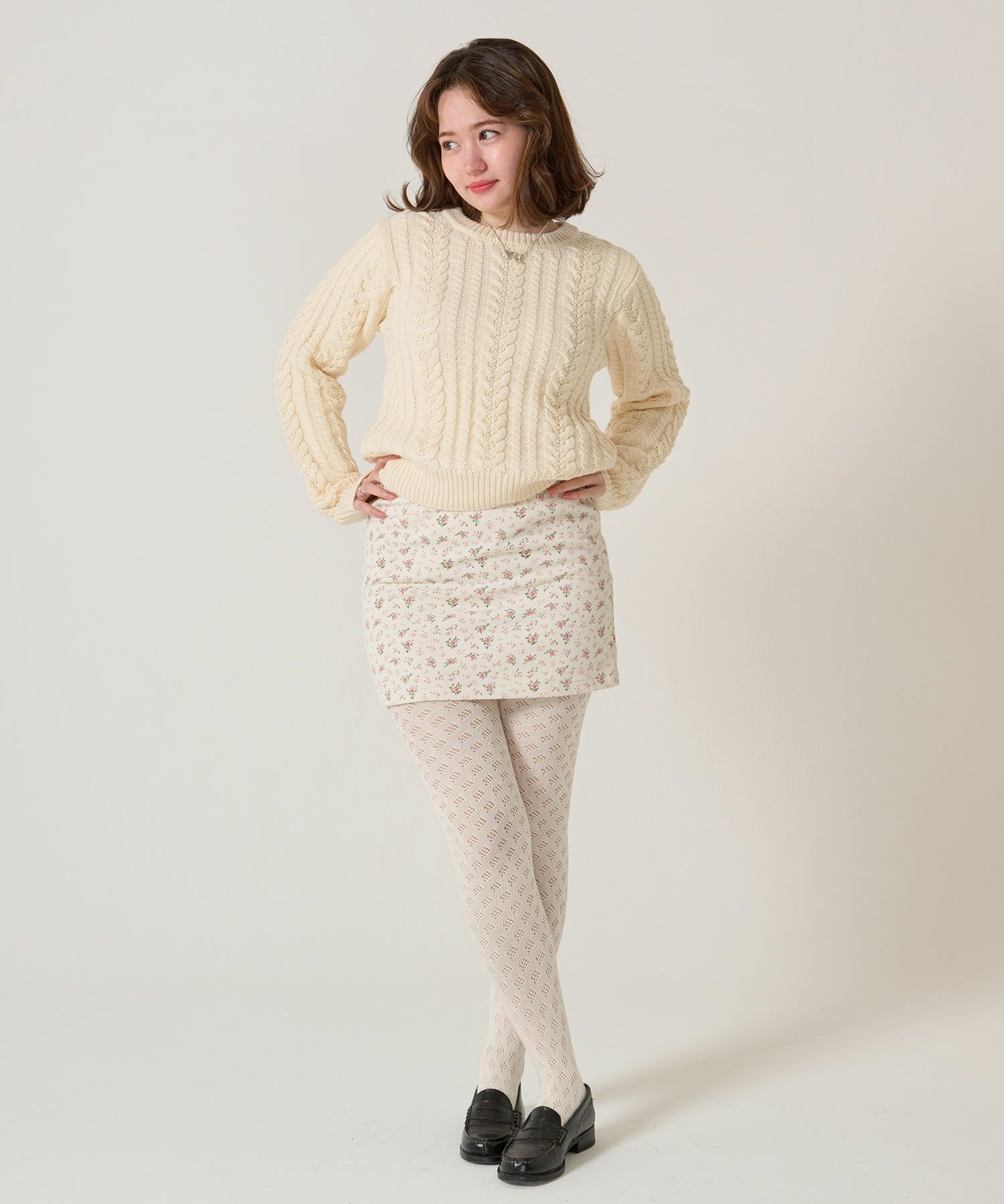 ニット/タイツ/アイボリー