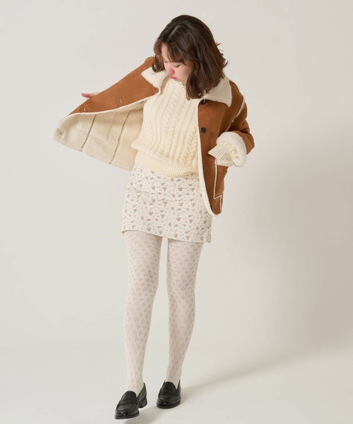 ニット/タイツ/アイボリー