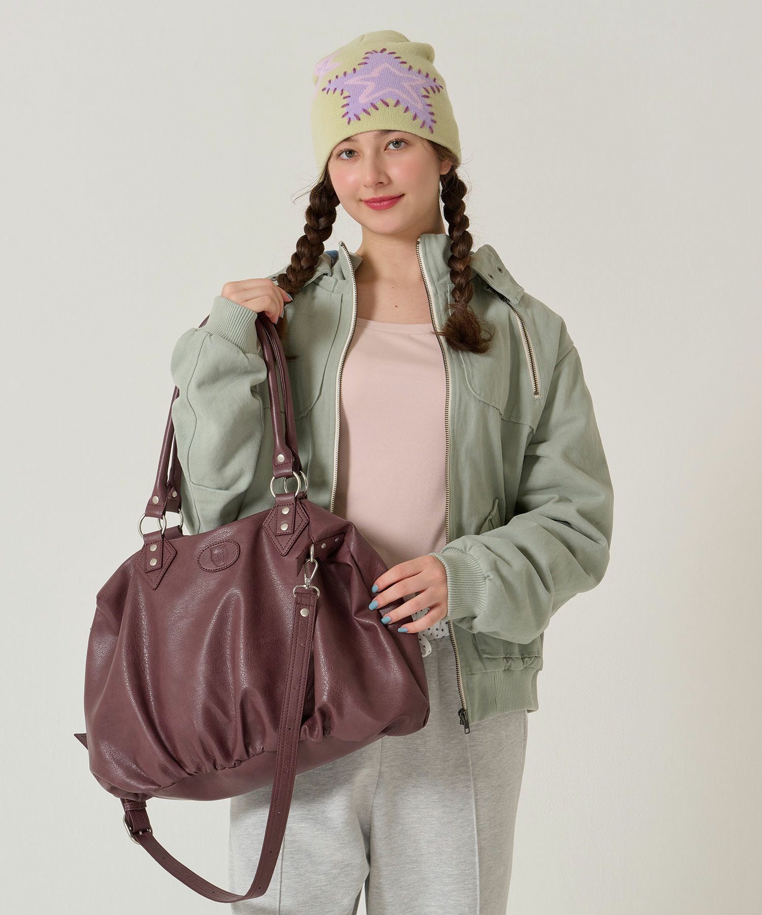  バッグ/大容量/フェイクレザー