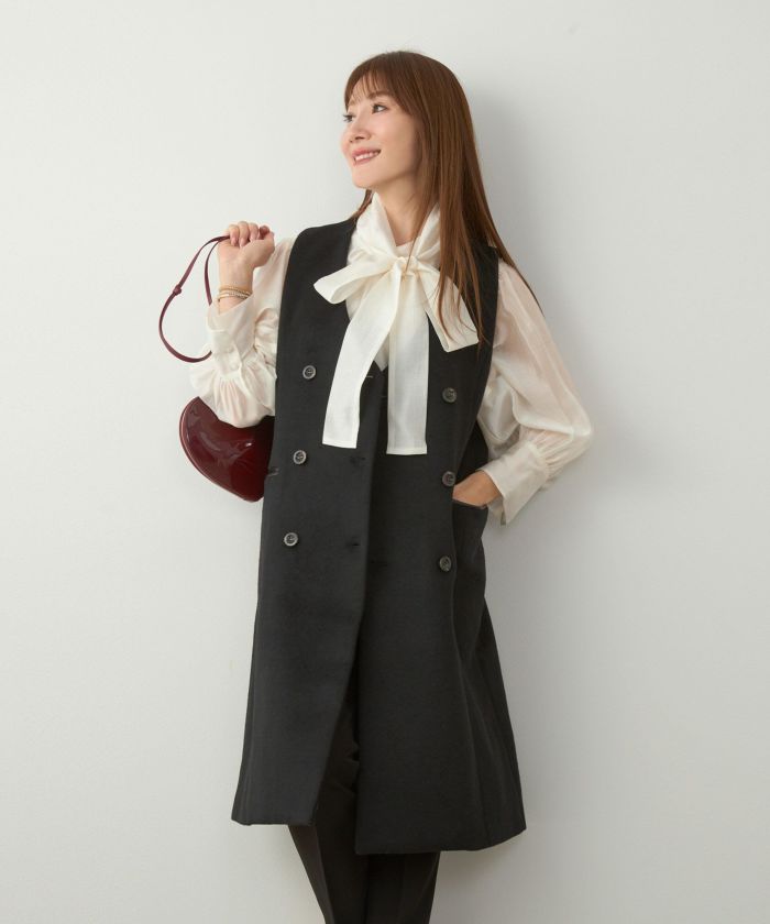 レディース 大人可愛い 上品 きれいめ オフィス 大人カジュアル フェミニン ノーカラー ジョイントスペース