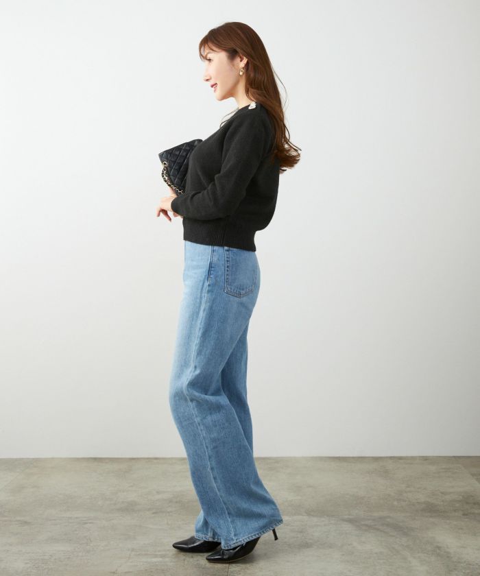 手洗い可 セットアップ対応 レディース 長袖 大人可愛い 上品 きれいめ オフィス 大人カジュアル フェミニン ジョイントスペース