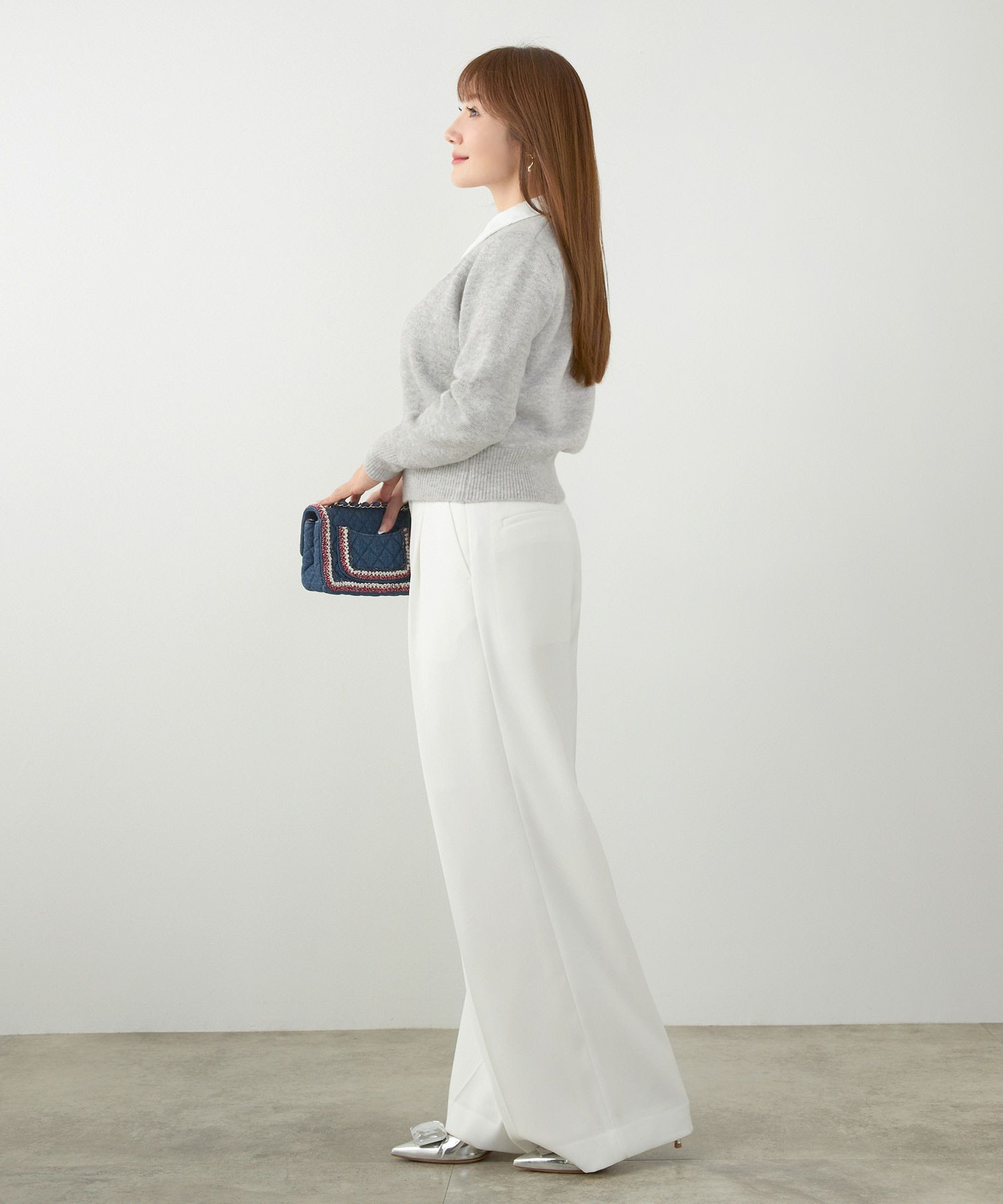 手洗い可 セットアップ対応 取り外し可 長袖 大人可愛い 上品 きれいめ オフィス 大人カジュアル フェミニン ジョイントスペース