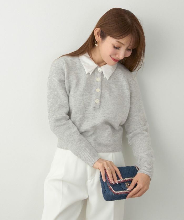 手洗い可 セットアップ対応 取り外し可 長袖 大人可愛い 上品 きれいめ オフィス 大人カジュアル フェミニン ジョイントスペース