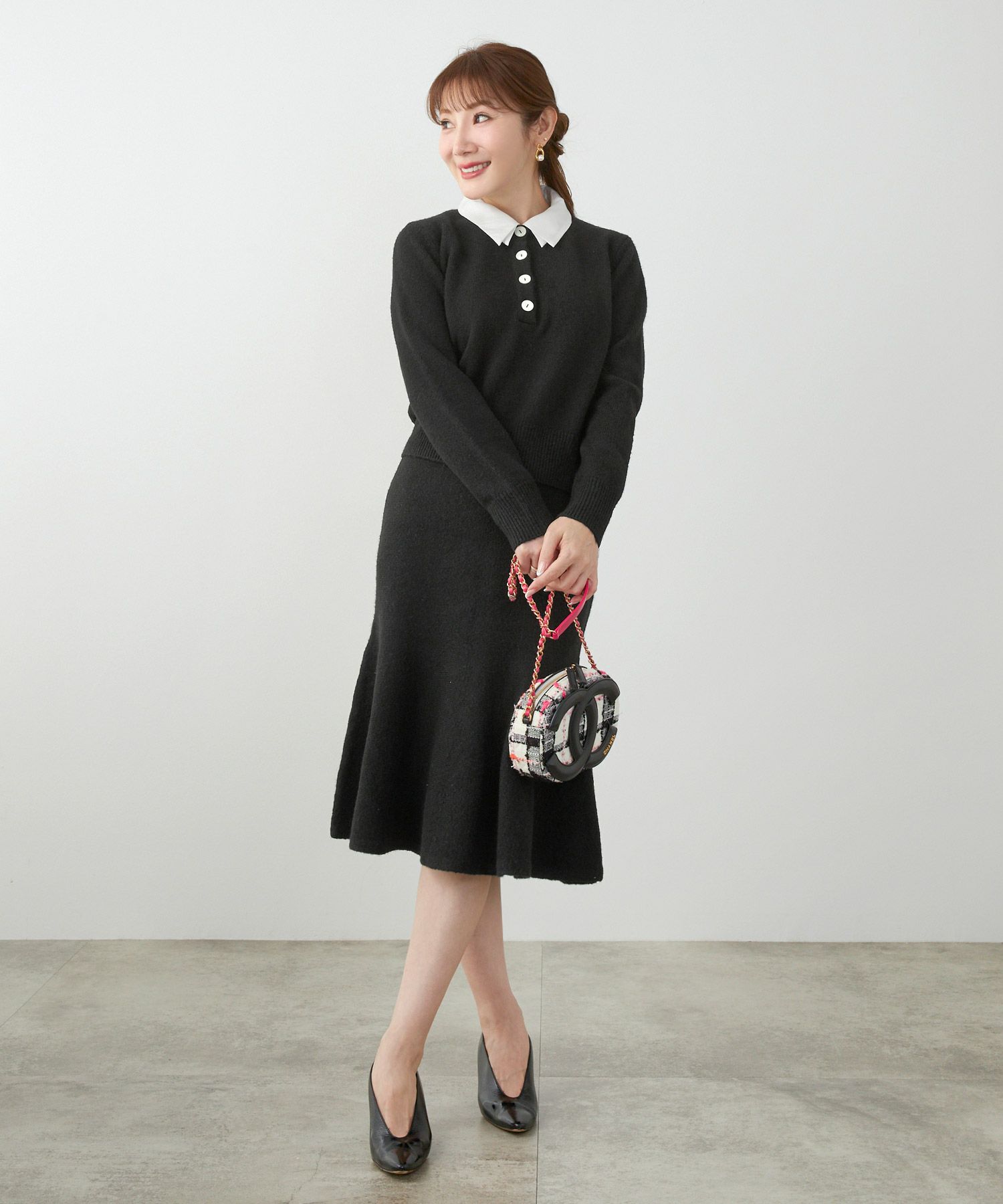 手洗い可 セットアップ対応 取り外し可 長袖 大人可愛い 上品 きれいめ オフィス 大人カジュアル フェミニン ジョイントスペース