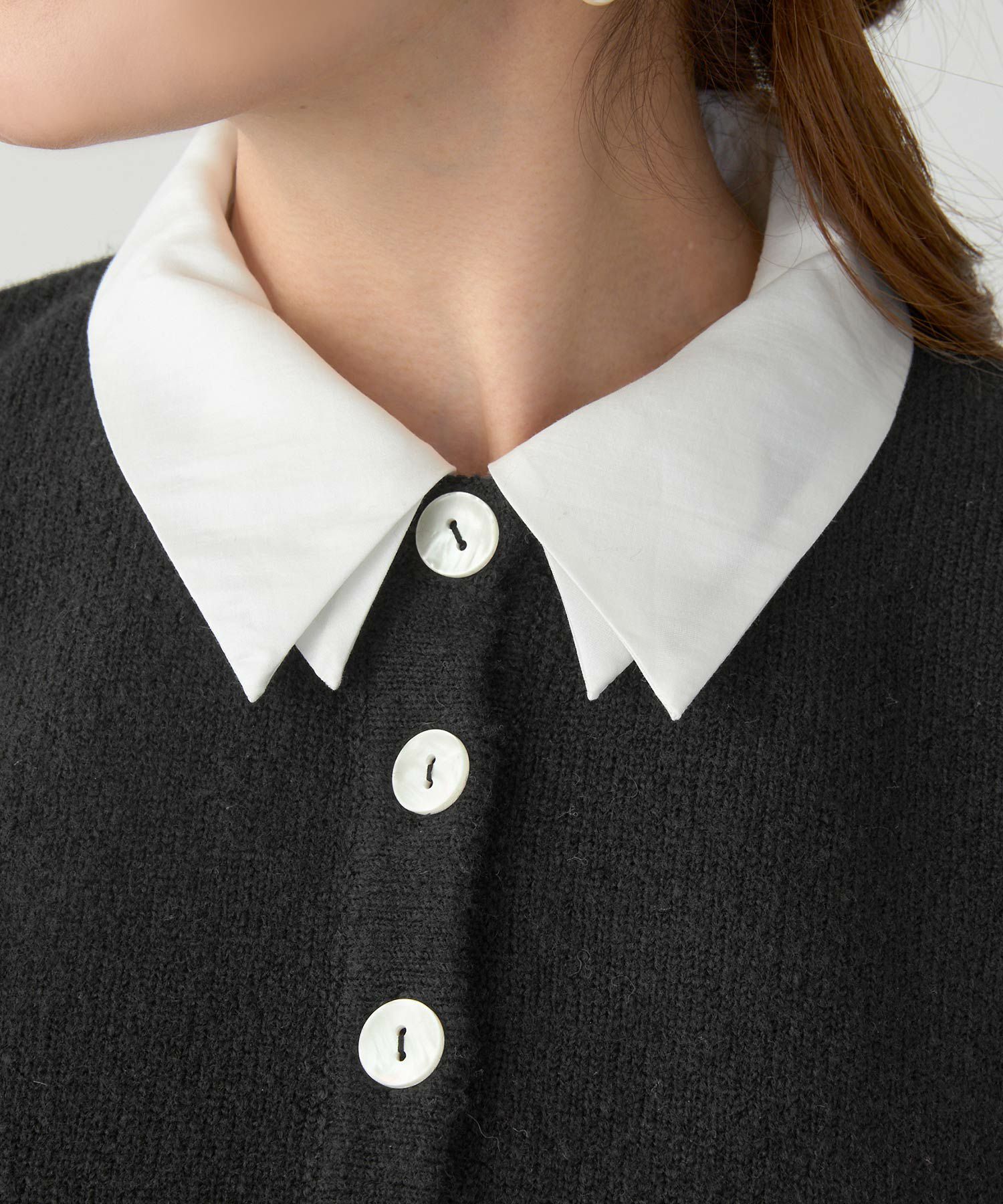 手洗い可 セットアップ対応 取り外し可 長袖 大人可愛い 上品 きれいめ オフィス 大人カジュアル フェミニン ジョイントスペース