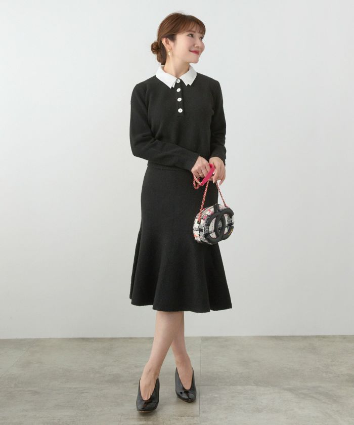 手洗い可 セットアップ対応 取り外し可 長袖 大人可愛い 上品 きれいめ オフィス 大人カジュアル フェミニン ジョイントスペース