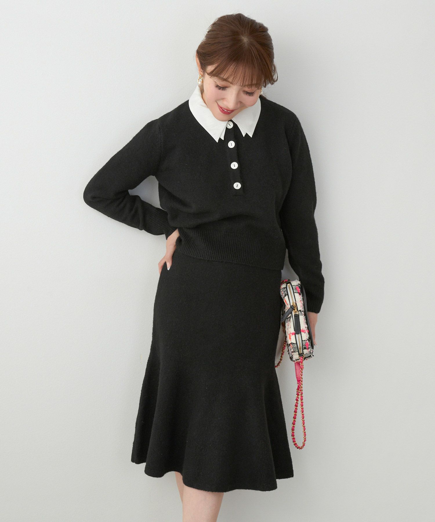 手洗い可 セットアップ対応 レディース 大人可愛い 上品 きれいめ 体型カバー オフィス 大人カジュアル フェミニン ジョイントスペース