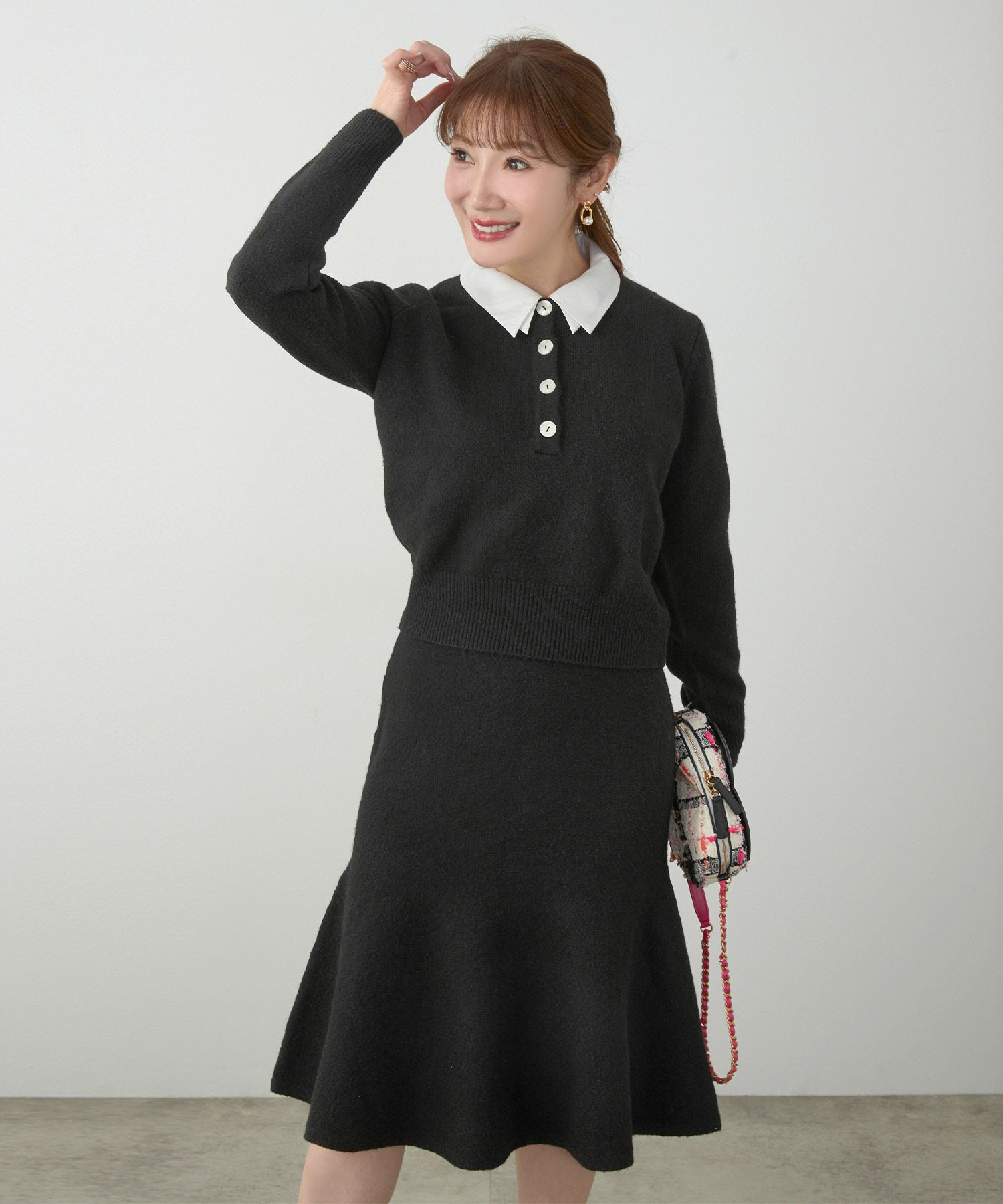 手洗い可 セットアップ対応 レディース 大人可愛い 上品 きれいめ 体型カバー オフィス 大人カジュアル フェミニン ジョイントスペース