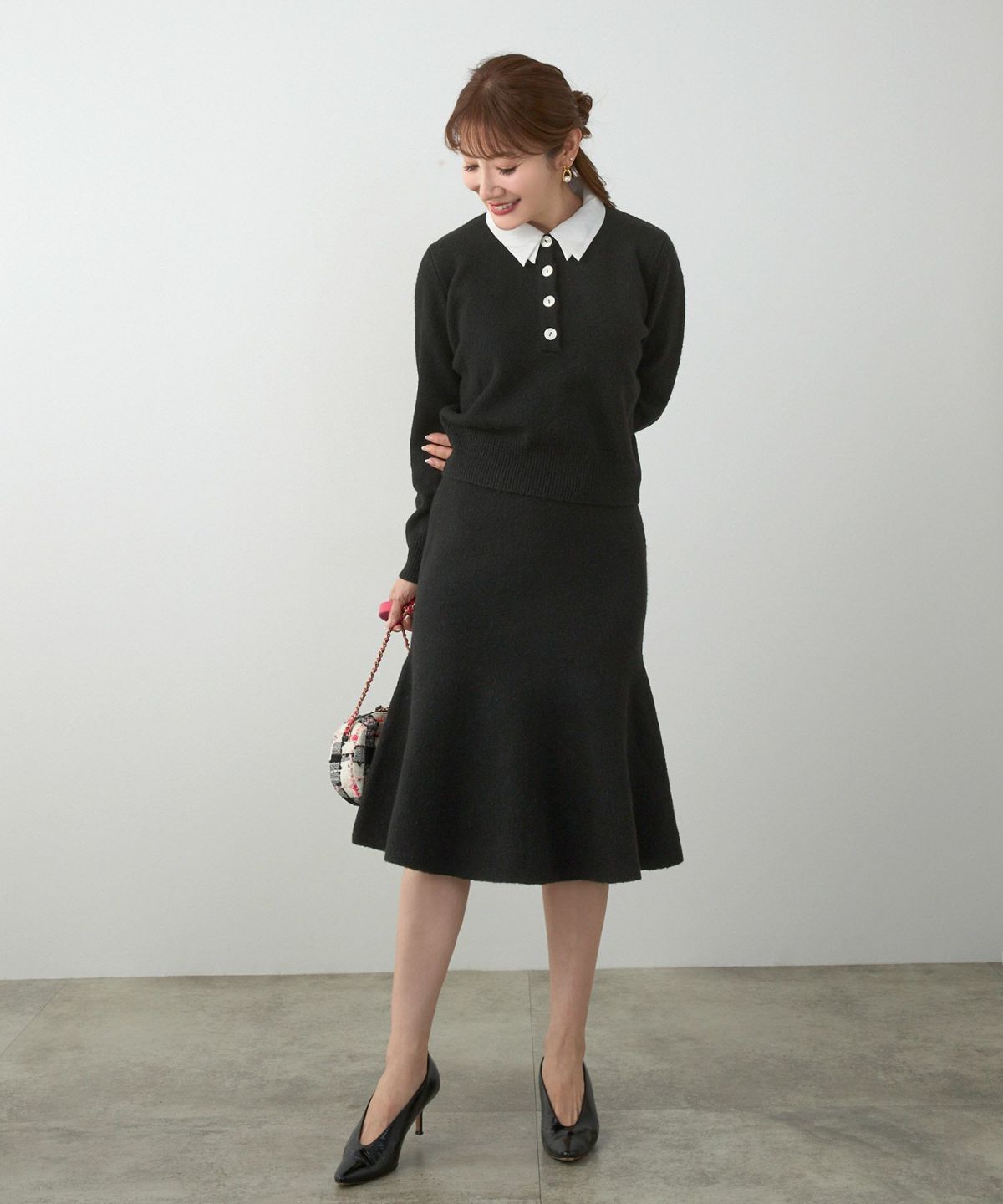 手洗い可 セットアップ対応 レディース 大人可愛い 上品 きれいめ 体型カバー オフィス 大人カジュアル フェミニン ジョイントスペース