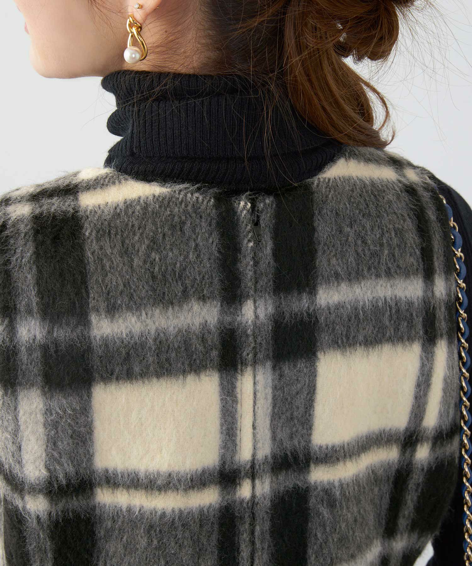 レディース 大人可愛い 上品 きれいめ 大人カジュアル フェミニン 柄 白黒 ジョイントスペース