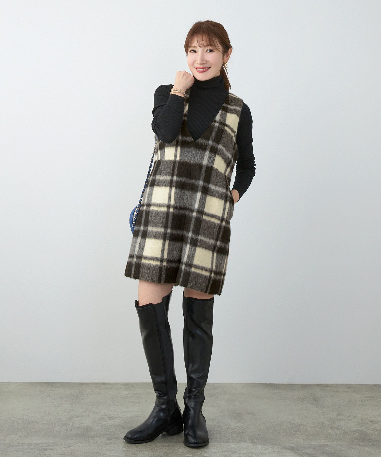 レディース 大人可愛い 上品 きれいめ 大人カジュアル フェミニン 柄 白黒 ジョイントスペース