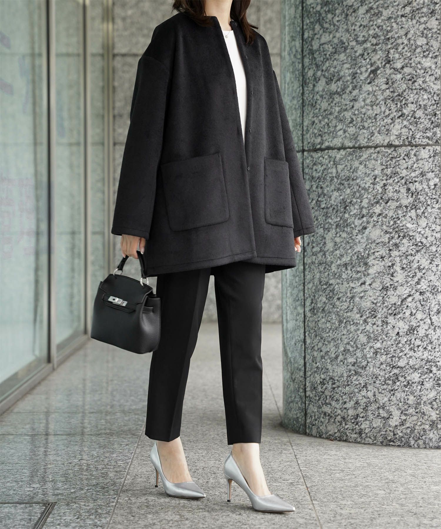 ライナー ベスト付き コート アウター レディース キルティング ベスト 2way 暖かい 可愛い きれいめ サックス ベージュ ブラック M