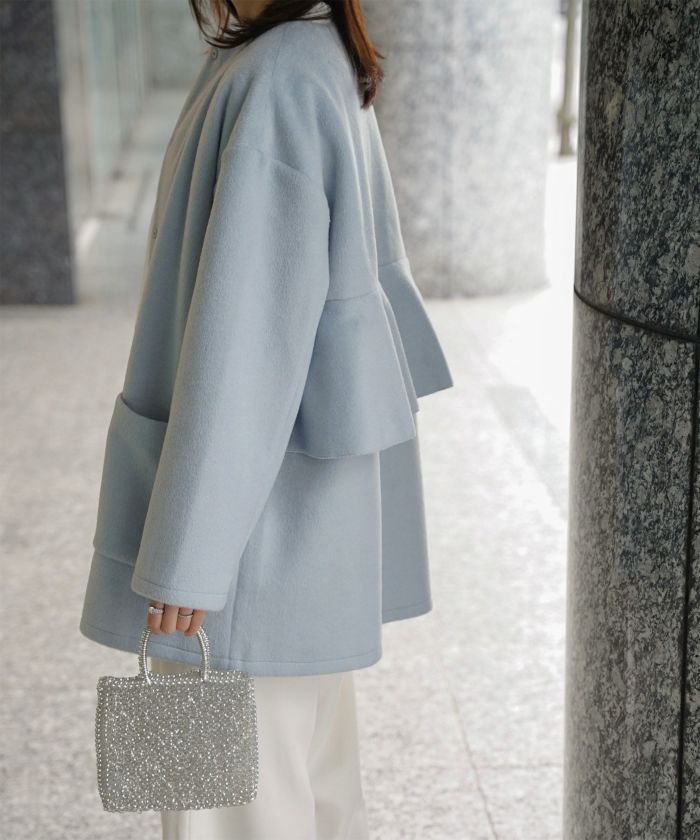 ライナー ベスト付き コート アウター レディース キルティング ベスト 2way 暖かい 可愛い きれいめ サックス ベージュ ブラック M