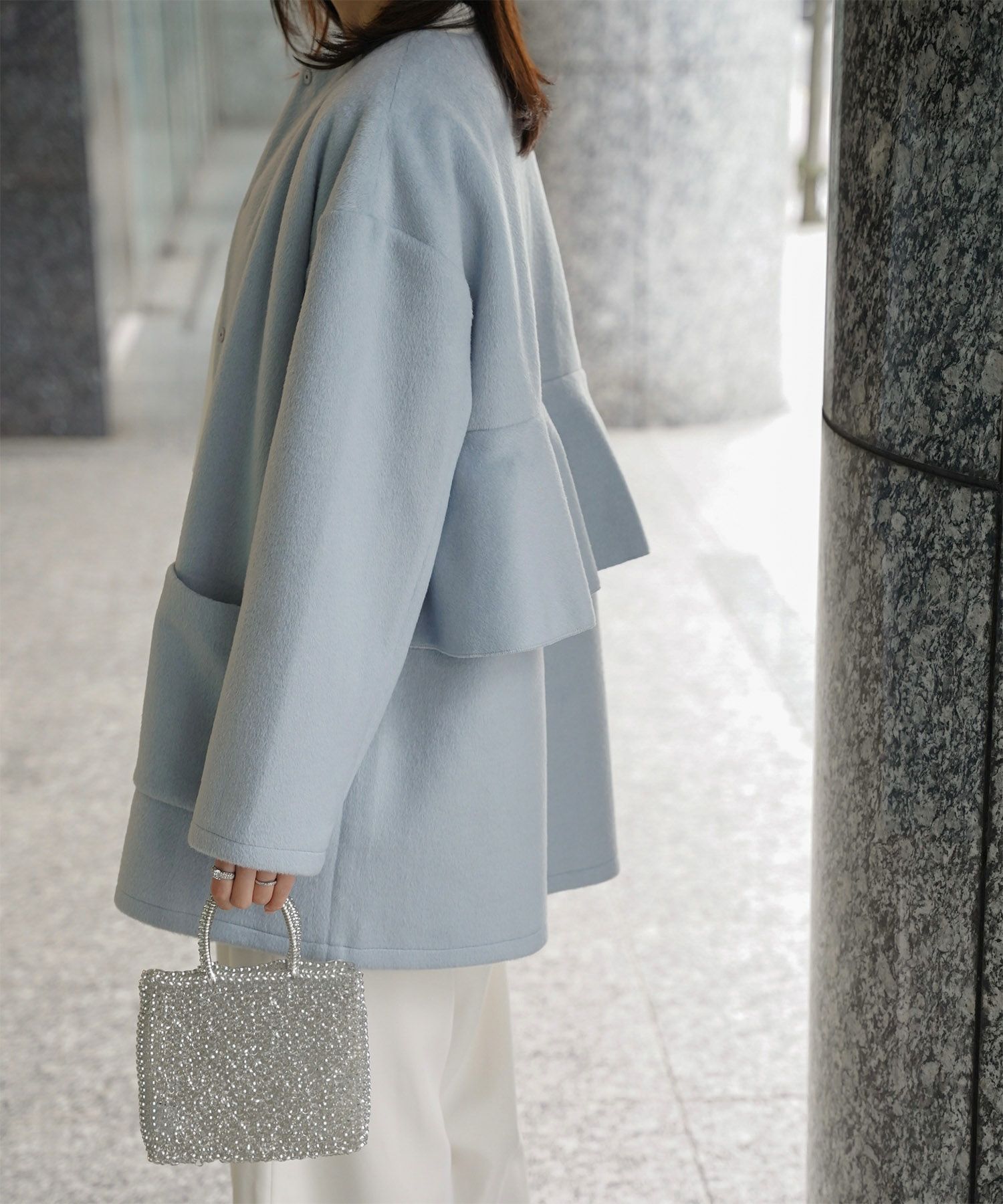 ライナー ベスト付き コート アウター レディース キルティング ベスト 2way 暖かい 可愛い きれいめ サックス ベージュ ブラック M