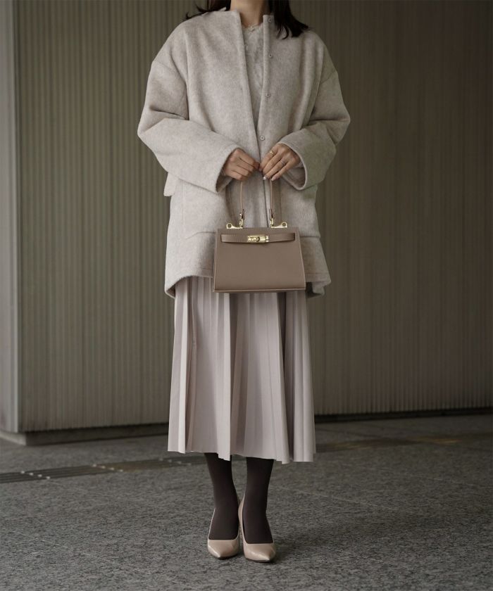 ライナー ベスト付き コート アウター レディース キルティング ベスト 2way 暖かい 可愛い きれいめ サックス ベージュ ブラック M