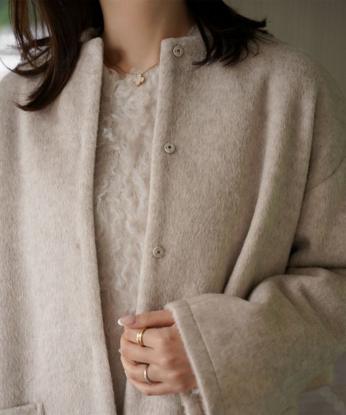 ライナー ベスト付き コート アウター レディース キルティング ベスト 2way 暖かい 可愛い きれいめ サックス ベージュ ブラック M