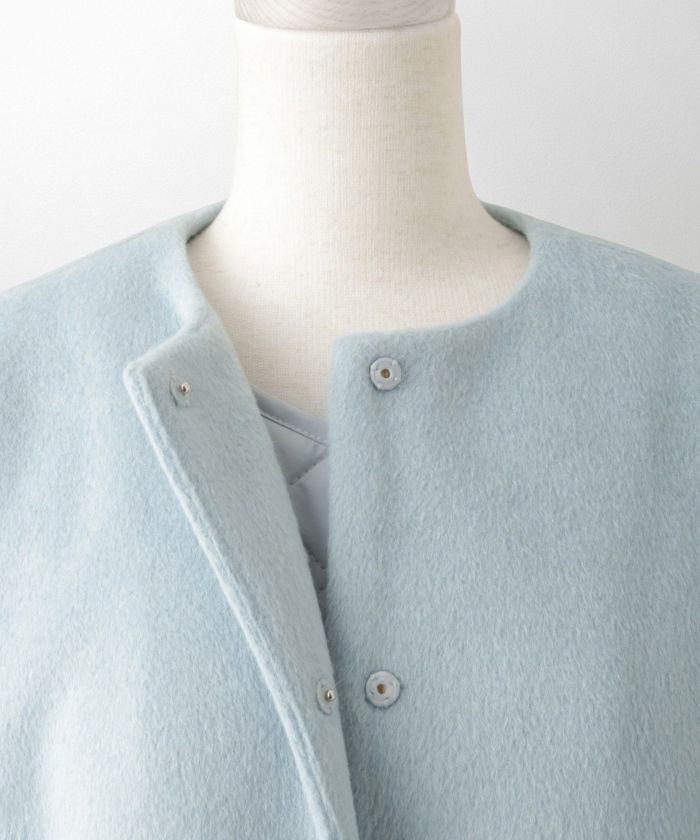 ライナー ベスト付き コート アウター レディース キルティング ベスト 2way 暖かい 可愛い きれいめ サックス ベージュ ブラック M