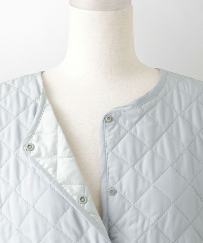 ライナー ベスト付き コート アウター レディース キルティング ベスト 2way 暖かい 可愛い きれいめ サックス ベージュ ブラック M