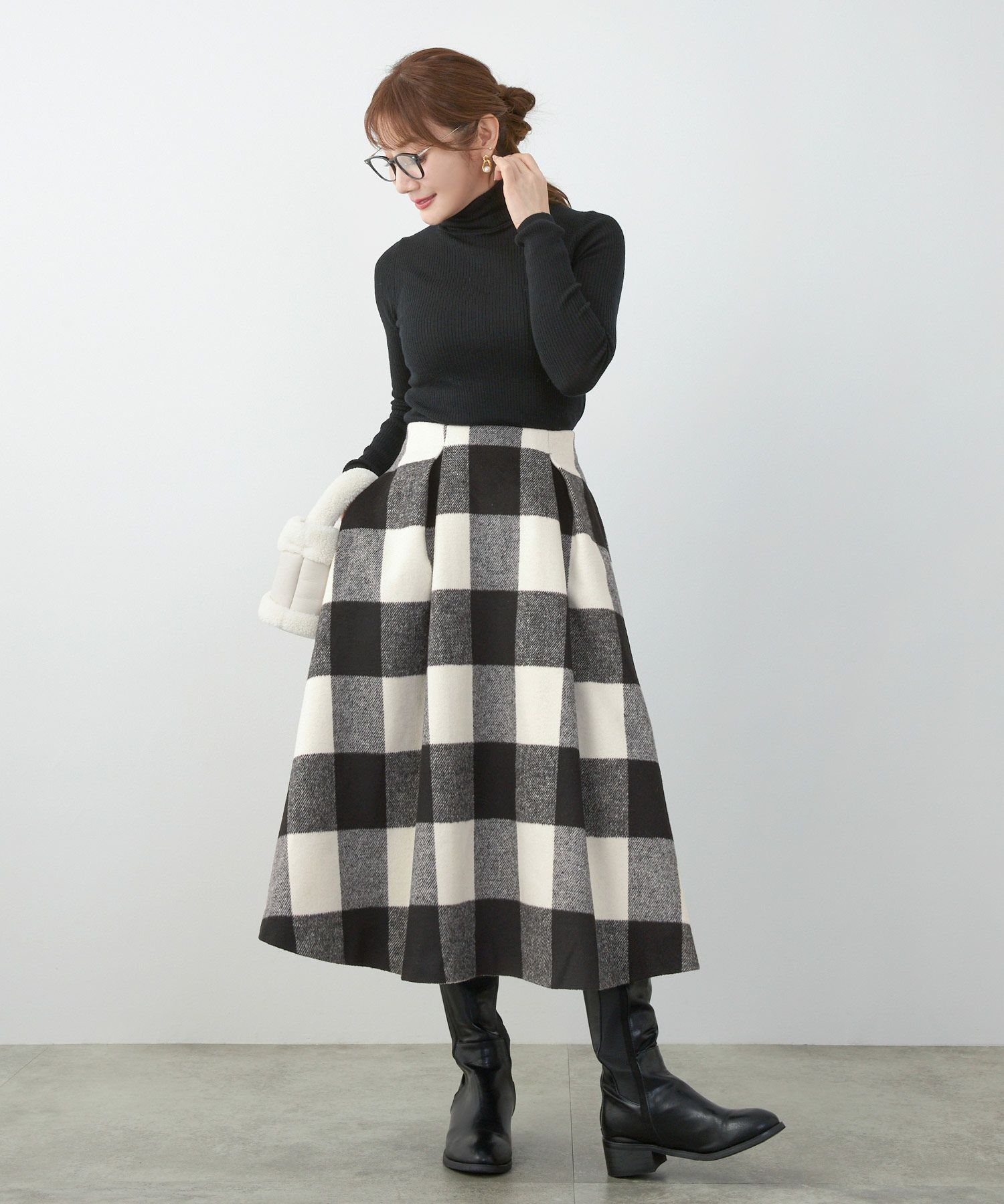 レディース 大人可愛い 上品 きれいめ 体型カバー オフィス 大人カジュアル フェミニン 柄 秋冬 ジョイントスペース