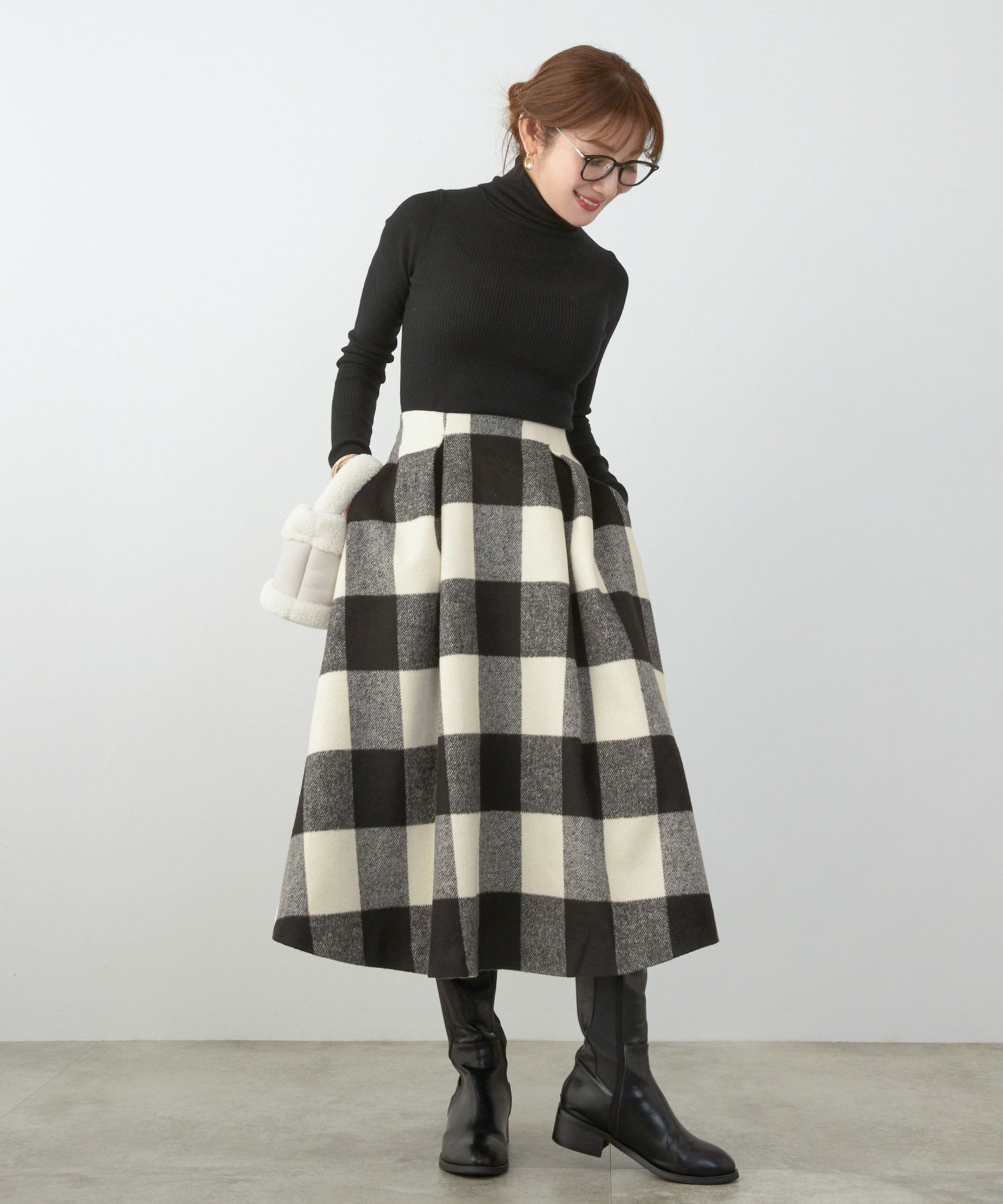 レディース 大人可愛い 上品 きれいめ 体型カバー オフィス 大人カジュアル フェミニン 柄 秋冬 ジョイントスペース