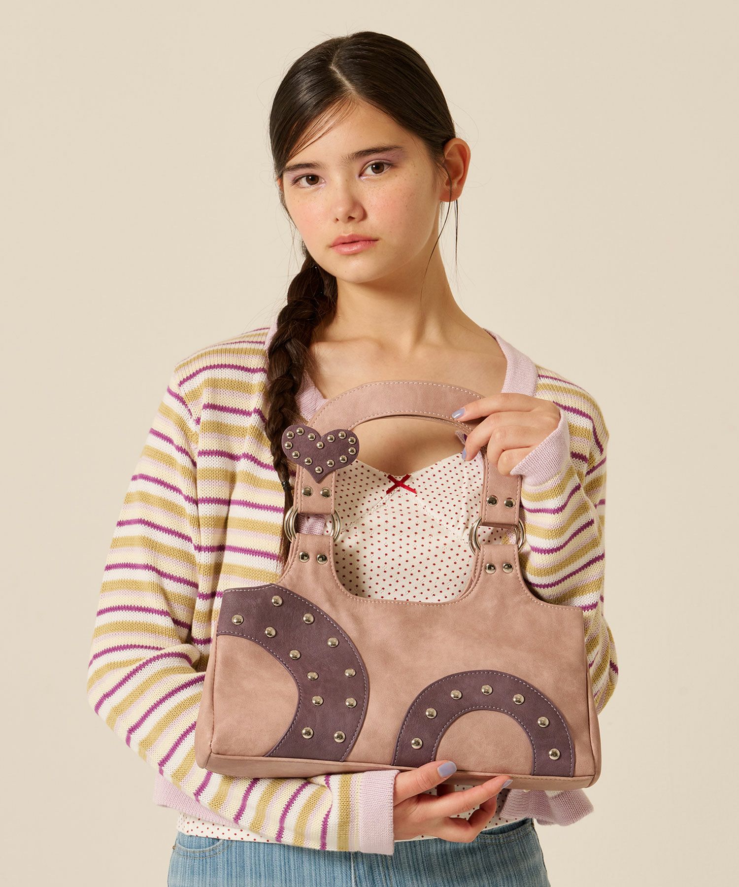 ヴィンテージライク ニットチュニック TINA：JOJUN 全2色｜tnj431-0888