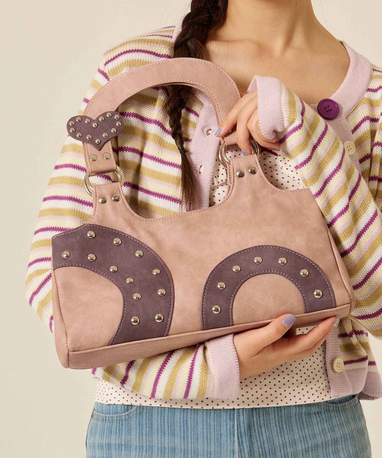 パッチワーク/ハンド/バッグ/ハート