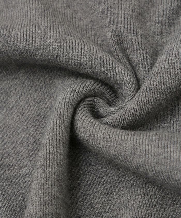 パールトリム Aライン ニット ワンピース レディース 秋 冬 春 ウェーブ オフィス 大人 アイボリー グレー ブラック M