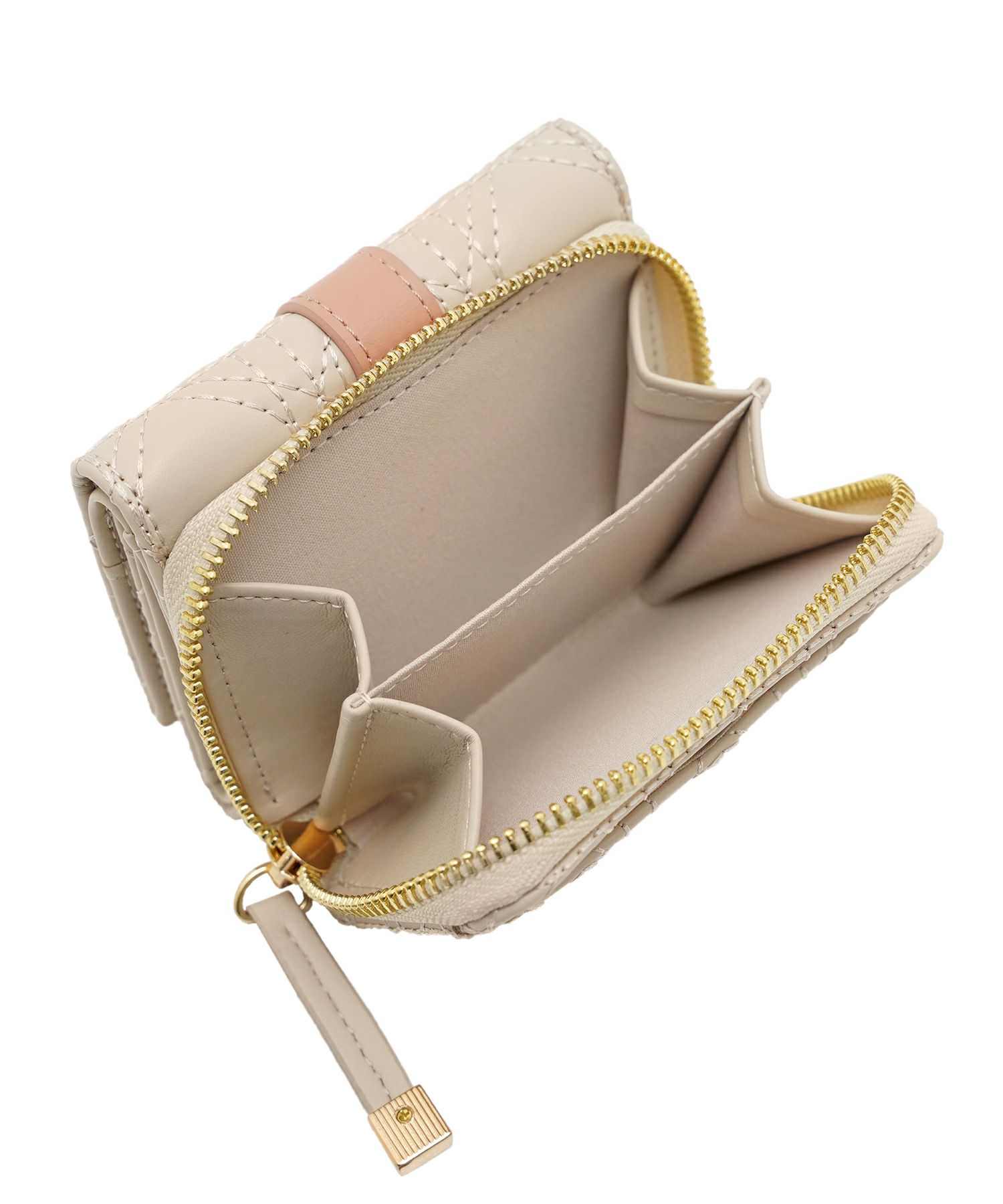 小物 グッズ 財布 ウォレット ピンク グレージュ サックス ブルーグレー ハート キルティング 可愛い 上品 フェミニン プレゼント お札入れ 小銭入れ カードポケット