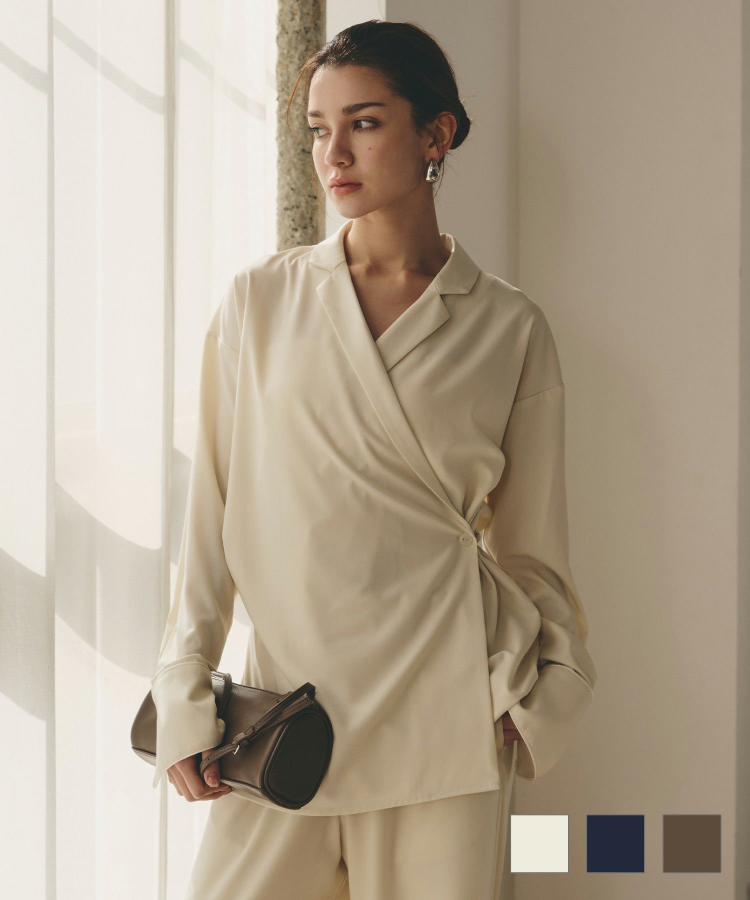 [DAILY＆LOUNGEWEAR] パイピング シャツ ジャケット KINO THE KEI