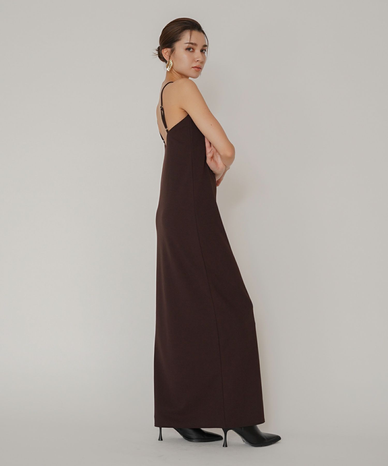 タイトワンピ アメスリ ホルターネック ルームウェア ラウンジウェア バックオープンモテワンピ お家デート デートコーデ ディナー クリスマス 美シルエット ドレス カットソー あざと可愛い 羽織 韓国風 綺麗め 細見え カジュアル KINO THE KEI