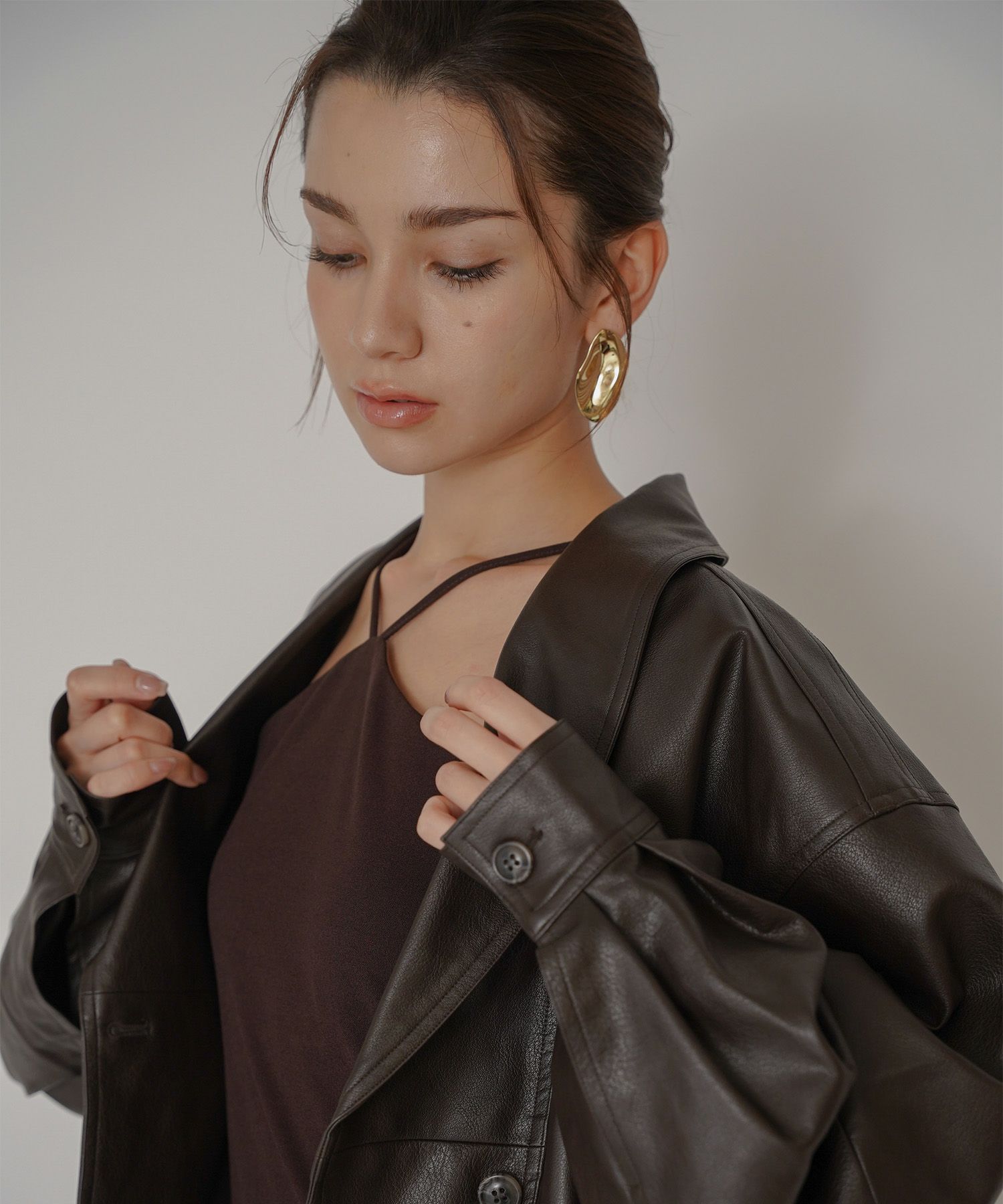 タイトワンピ アメスリ ホルターネック ルームウェア ラウンジウェア バックオープンモテワンピ お家デート デートコーデ ディナー クリスマス 美シルエット ドレス カットソー あざと可愛い 羽織 韓国風 綺麗め 細見え カジュアル KINO THE KEI